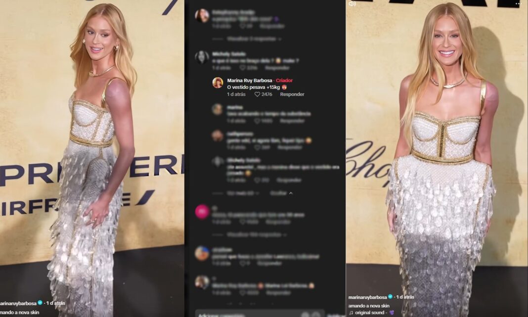 marina-ruy-barbosa-explica-motivo-de-braco-roxo-durante-baile-da-amfar,-em-cannes