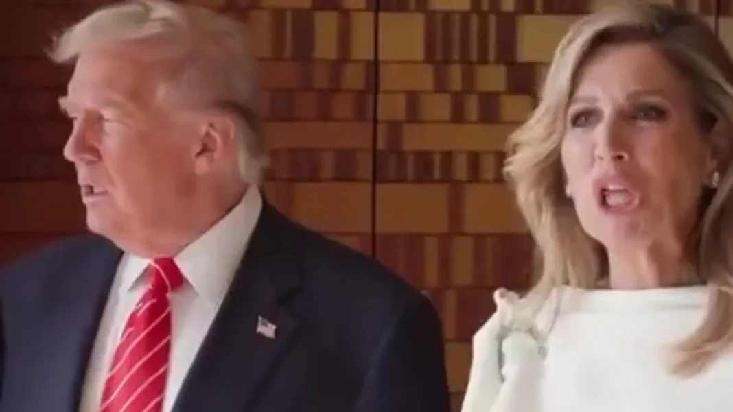 rainha-dos-paises-baixos-‘imita’-trump-em-encontro;-video