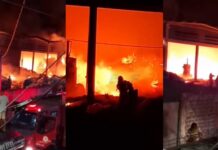 Incêndio de grandes proporções destrói galpão de reciclagem em Camaçari