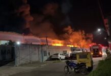 Incêndio destrói galpão em área empresarial de Camaçari
