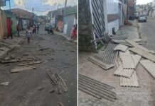 Moradores relatam danos em telhados após sobrevoo de helicópteros em Camaçari