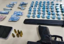 PM apreende arma e drogas após confronto com suspeitos em Vila de Abrantes