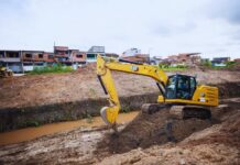 Nova Vitória recebe instalação inicial das estruturas da Bacia do Rio Camaçari