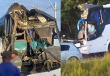 Acidente com ônibus fere 19 trabalhadores em Camaçari