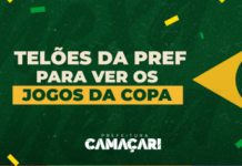 Camaçari terá telões em bairros para transmitir jogos do Brasil na Copa