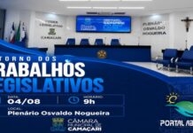 Câmara de Camaçari retoma trabalhos legislativos nesta terça-feira (4)
