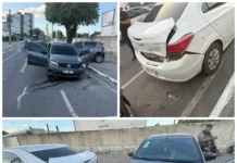 12º BPM prende dois homens após perseguição e colisões em Camaçari