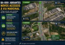 Tráfego na BA-099 em Abrantes é alterado com novos acessos em Camaçari