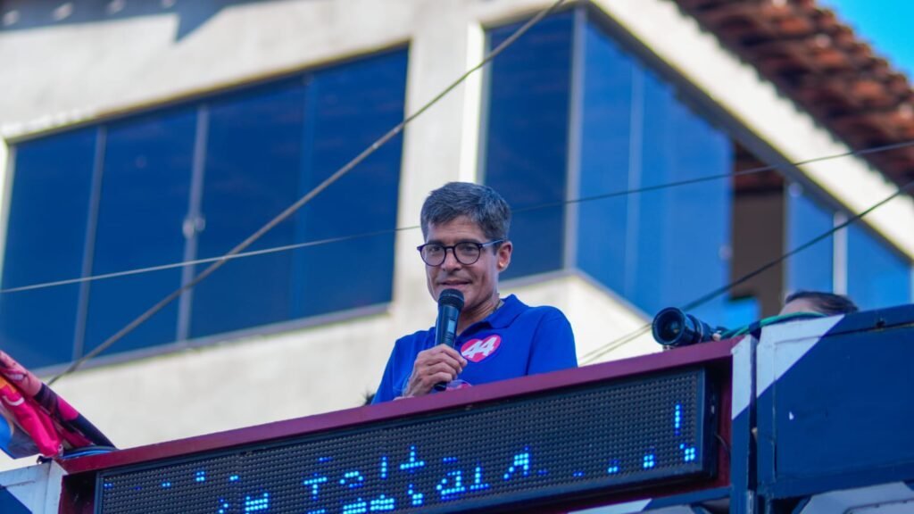 Momento da caminhada política no bairro