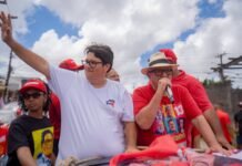 Carreata em Camaçari reforça apoio a Ivoneide Caetano e Lula